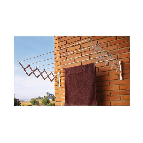 Corde à linge extensible blanche 160 cm – Design époxy durable – Pour intérieur et extérieur – Accroche efficace pour vêtements
