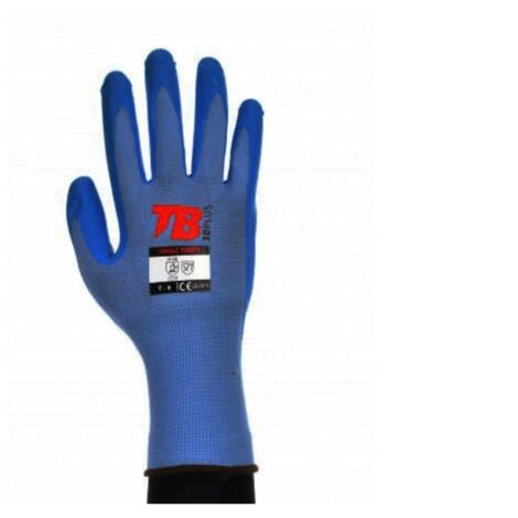 Gants Nylon Noir - Paume Enduit Micro Mousse Nitrile Gris Eurotechnique 6320 8638877