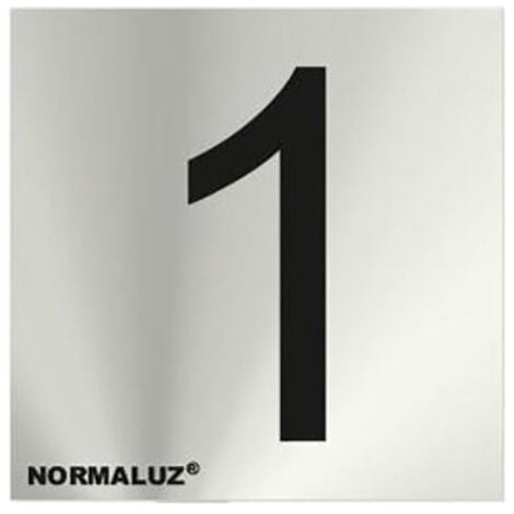 Plaque Numéro 1 En Acier Inoxydable Adhésif 5cm Rd717171