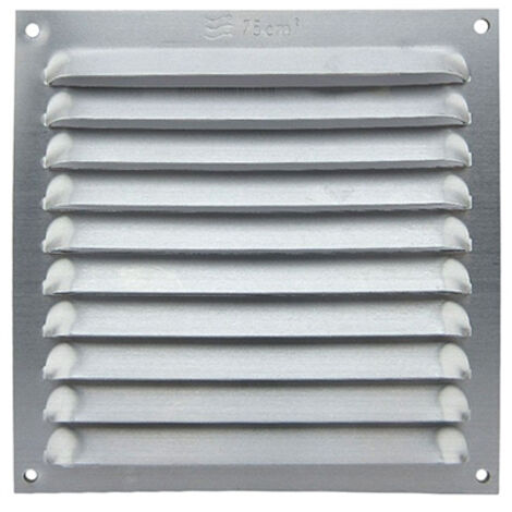 Grille de ventilation en aluminium naturel 15x15cm cis (1/2)