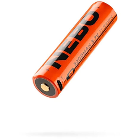 Batterie rechargeable 18650 3200mAh 3.7V avec câble (remplacement valable pour les références EDM 36806, EDM 36808 et EDM 36816) (1/2)