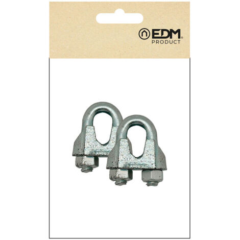 Collier De Serrage En U Lot De 6 Colliers Serre-câbles M5 DIN 741 - Acier Galvanisé Pour Câbles 6mm Collier De Serrage M8