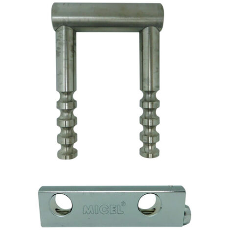 Cadenas arbalète "CN12" en acier inoxydable renforcé avec 3 clés tubulaires (1/3)