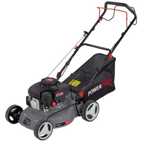 Tondeuse thermique 132cc – Largeur de coupe 41cm – Hauteur de coupe réglable 25-75mm – Bac de ramassage 45L pour jardins moyens – Powerplus (1/5)