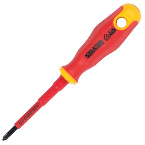 Tournevis cruciforme isolé 1.000v ph 1x80 402202 kreator (1/2)