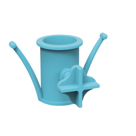 Seau à Parapluie Décoratif Métal Bleu/Vert – Support Multi-Usage Vintage