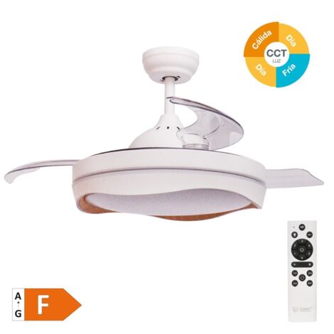Ventilateur Plafond Avec Lumière LED Réglable - 36W, Télécommande, 3 Vitesses - Design Moderne, Silencieux - Noir, Bleu, Blanc, Or, Brun - 9