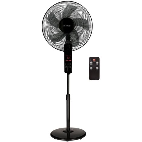 Ventilateur sur pied réglable « Tehri » avec télécommande (moteur DC 30 W) Ø 43 x 135 cm noir