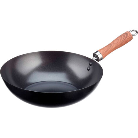 Wok antiadhésif en acier au carbone 28 cm WECOOK 2 couches