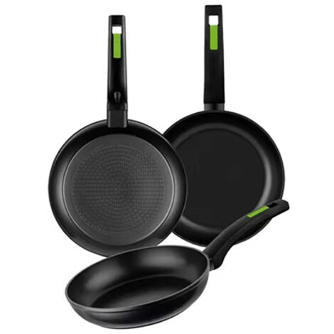 Lot de 3 poêles aluminium 18-22-26cm vert monix (1/3)