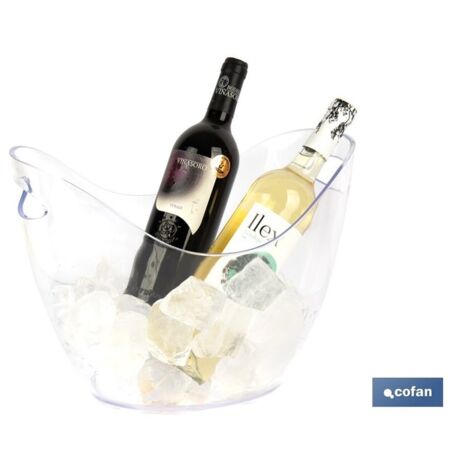 Seau à Glace Transparent 3,5 Litres En Acrylique - Parfait Pour Champagne Et Boissons