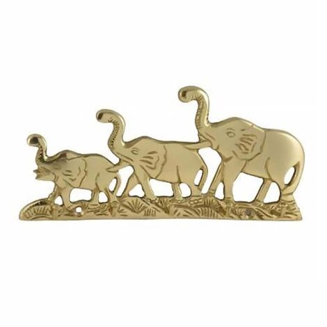 Porte-clés éléphant en laiton, design décoratif et fonctionnel