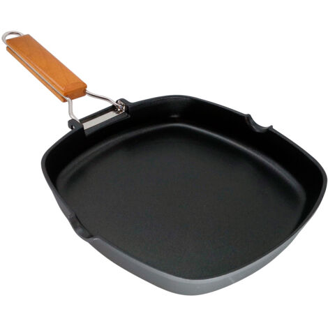 Grill lisse Wecook 28x28cm série "Ecostone" en fonte d'aluminium 5mm (1/5)