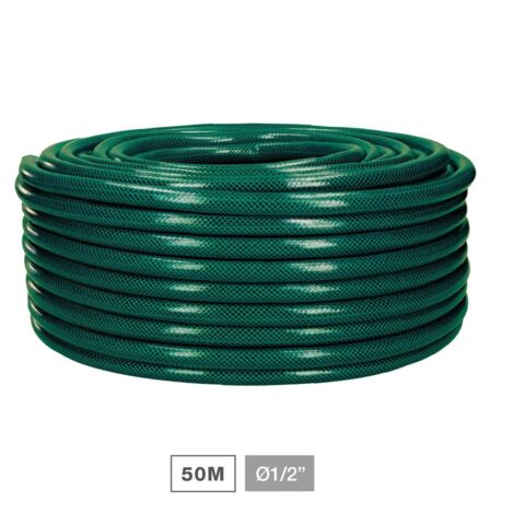 Tuyau d'arrosage Bairia Ø12,5mm 50M en PVC renforcé anti-torsion jardin