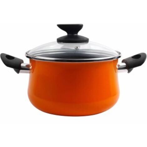 MAGEFESA Valencia Marmite en acier émaillé avec couvercle en verre 16 cm 01114647