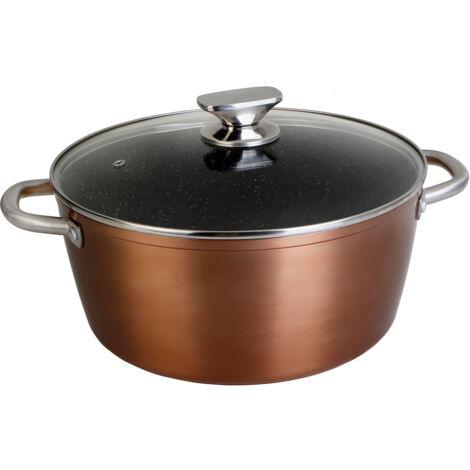 WECOOK Cocotte en Aluminium Forgé Haute 24 cm pour Tous Types de Feu REF 10924 (1/4)