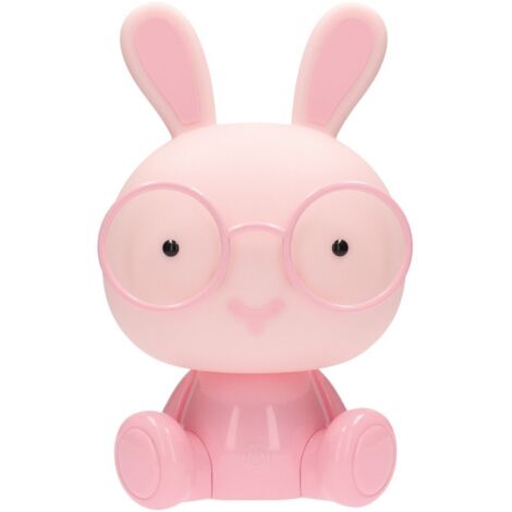 Veilleuse LED lapin 5 W RVB + lumière du jour avec haut-parleur et batterie rose (1/5)