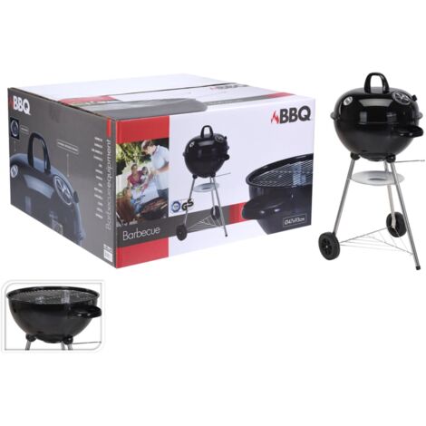 ProGarden Barbecue forme de boule noir (1/2)