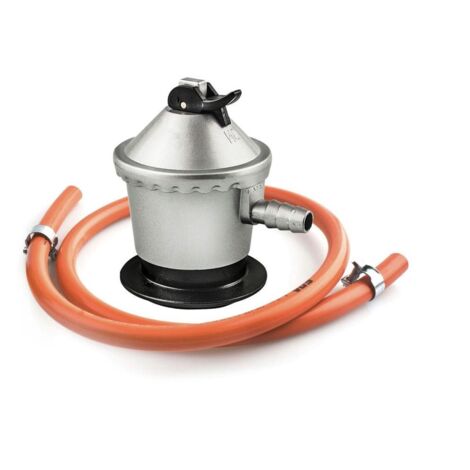 Kit Homologué Tuyau Butane 1,5m + Régulateur 30 Mbar CE - Avec Colliers Et Porte-Clés