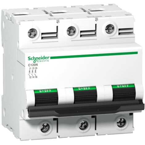 Disjoncteur C120N 3P 80 A, courbe D, 10 kA - A9N18387