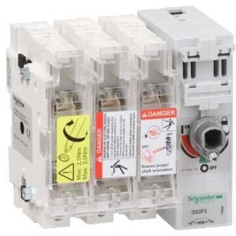 Interrupteur-sectionneur TEYS GS 3P 50A 14x51mm IP20 750V AC 100kA (1/4)