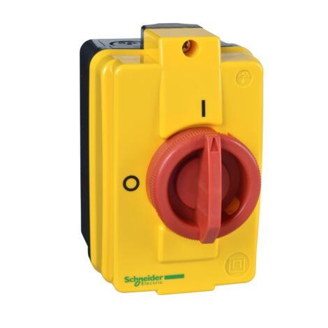 Interrupteur d'urgence TeSys 16A 3P 690V CA avec commande rotative et 50 000 cycles