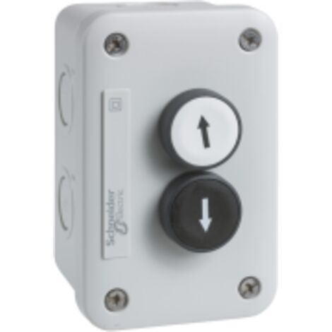 Schneider Electric – Boîte à boutons BP blanc 1F – BP noir 1F – Accessoire domotique pour installation murale – XALE2221