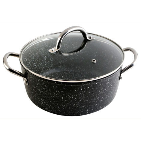 WECOOK cocotte 28cm avec couvercle antiadhésif 3mm TodoFuego Granite 73028 (1/4)