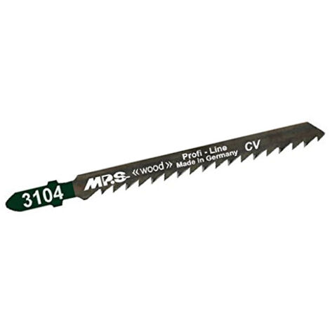 Lame de scie sauteuse MPS 3104 en acier au chrome-vanadium, lot de 5 pour des coupes rapides. (1/2)