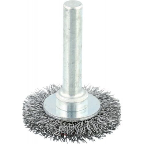 Brosse circulaire OSBORN en fil d'acier ondulé, tige de 6 mm, filament Ø 0,20 mm