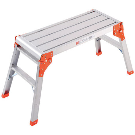 Hailo – Plateforme échafaudage en aluminium 2m50 – Hauteur maximale de travail 2m50 – Surface antidérapante – Conception ergonomique