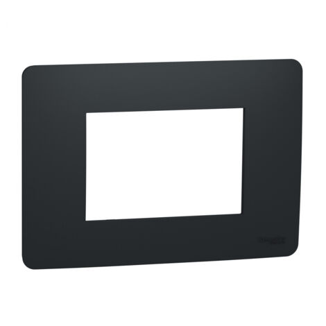 Cadre italien 3 modules anthracite Nouveau Unica Studio Schneider NU210354 (1/4)