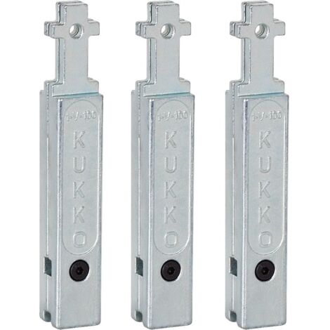 KUKKO 1-V-100-S - Jeu de 3 rallonges pour pattes d'extracteur de roulement 30-1/30-10 (Longueur 100 mm) (1/4)