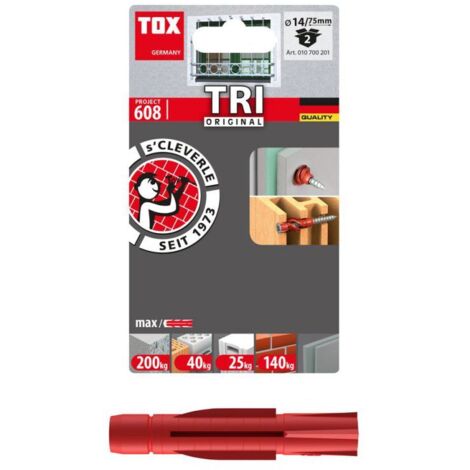 TOX Cheville tout usage Tri 14/75 blister - 2 pièces - 10700201