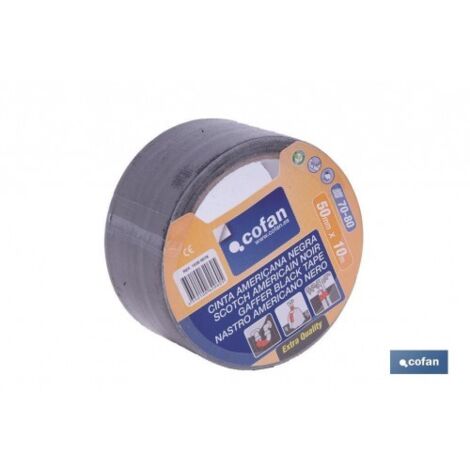 Cinta americana negra 50mm x 25mts