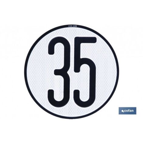 Placa de velocidad homologada 35