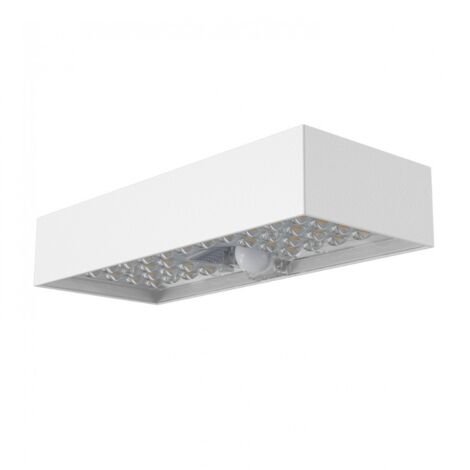 Applique murale LED à charge solaire 800 lumens avec détecteur de mouvement. BLANC (1/3)
