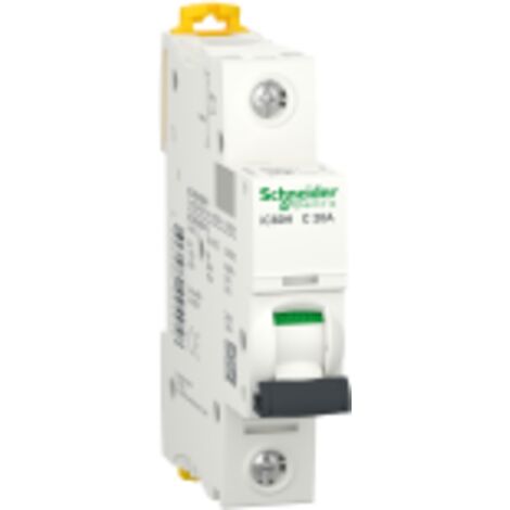 Disjoncteur thermomagnétique SCHNEIDER ACTI 9 20A 1P, 10000A Icn, IP20 (1/2)