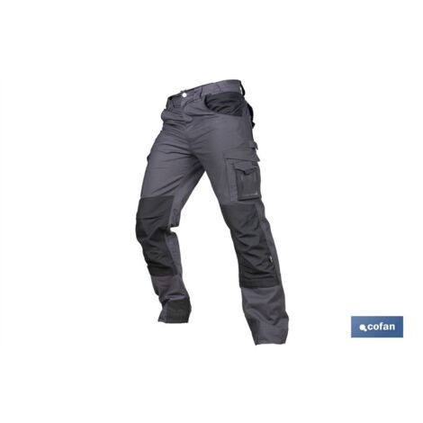 Pantalon de travail gris foncé 280g stretch multipoches taille 62