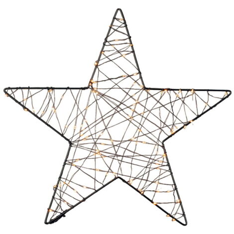 Figure microled étoile en maille extérieure 38 cm avec lumière chaude (1/2)