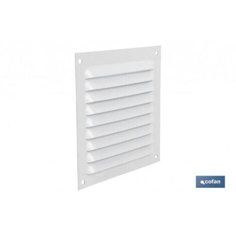 GRILLE D'AÉRATION EN ALUMINIUM BLANCHE 25 X 25 CM -