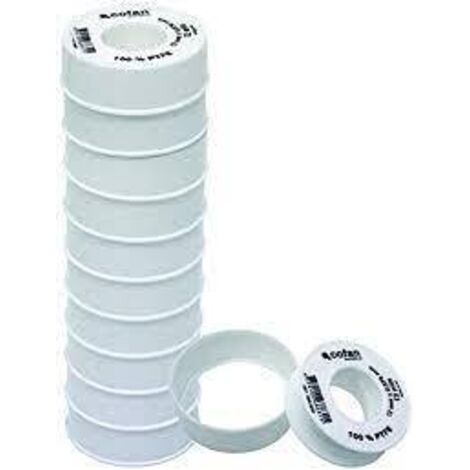 Rollo 50 mts cinta ptfe de 19mm x 0,10mm