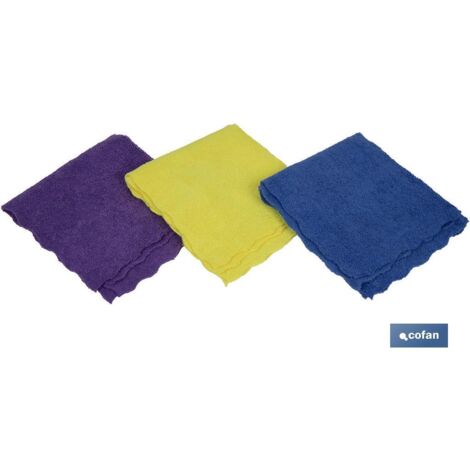 Pack de 3 chiffons en microfibre 30x30cm pour nettoyage écologique (1/4)