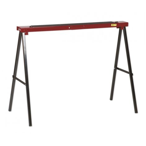 Piher – Tréteau métallique pliable – Tôle mélaminée haute résistance – Charge maximale 150 kg – Hauteur 78 cm – Longueur 100 cm – Surface anti-glissante