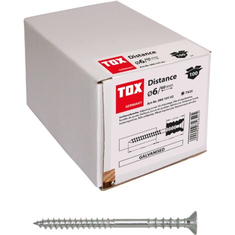 Vis d'espacement TOX JS-S 6/120, boîte de 100 unités. (1/5)