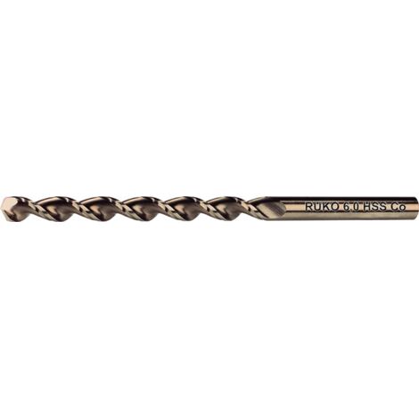 Forets hélicoïdaux RUKO, paquet de 10, Ø 5,5 mm, HSS-Co 5 cobalt, DIN 340 TL 3000. (1/3)