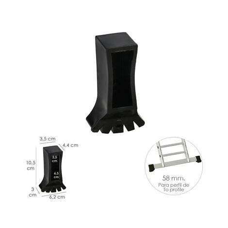 Échelle multipositionnelle 2 et 3 sections – Profil 58 mm – Extrémité de limon 2,5 x 5,7 cm – 6 rotules et 12 marches – Compatible escaliers aluminium – Oryx