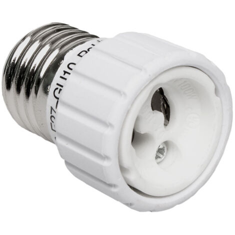 Adaptateur de douille de support de lampe E27 vers GU10 (installations 12 V ou inférieures uniquement) (1/3)