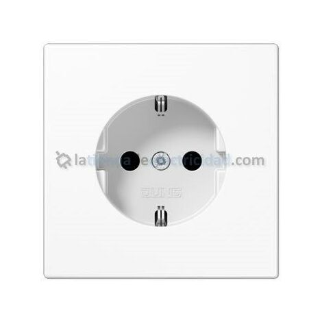 Cache de fond de fiche schuko 2P + TT BLANC JUNG LS 1520 KI PL WW (1/2)