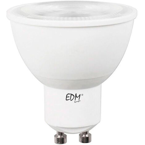 Ampoule LED EDM Dichroïque GU10 7W 600lm 6400K Lumière Froide 120° Ø5x5,5cm